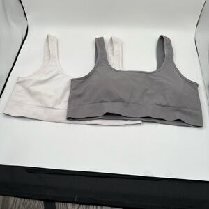 Zella Seamless Sports Bra 2-Pack – Gray & White – Size XL 🖤🤍